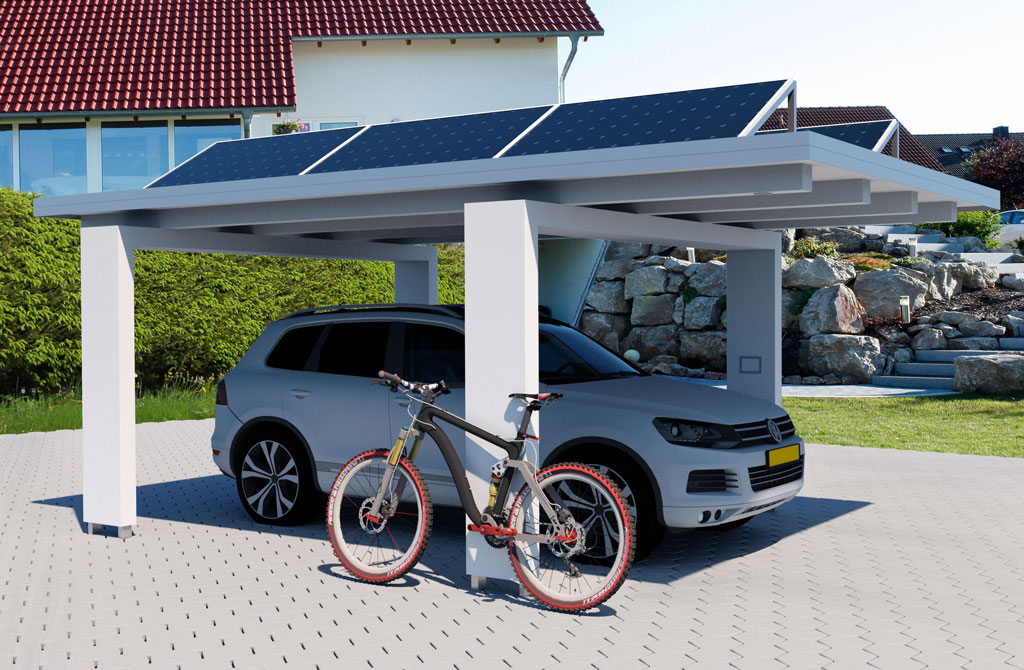 Carport mit Solar Anlage